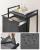 VASAGLE Cos de rufe, sac de rufe detasabil, raft, cadru metalic, 65L, 50x33x72 cm, negru si gri Household NewTrend