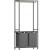 VASAGLE Cos de rufe, 2 compartimente, saci de rufe detasabili, 2 rafturi, tija umerase, 2x46L, 73x33x177cm, gri Household NewTrend