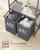 VASAGLE Cos de rufe, 2 compartimente, saci de rufe detasabili, 2 rafturi, tija umerase, 2x46L, 73x33x177cm, gri Household NewTrend