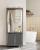 VASAGLE Cos de rufe, 2 compartimente, saci de rufe detasabili, 2 rafturi, tija umerase, 2x46L, 73x33x177cm, gri Household NewTrend
