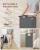 VASAGLE Cos de rufe, 2 compartimente, saci de rufe detasabili, 2 rafturi, tija umerase, 2x46L, 73x33x177cm, gri Household NewTrend