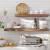 VASAGLE Raft de perete suspendat plutitor, MDF, sistem montare inclus, 40x20x4cm, vintage maro Household NewTrend