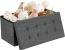 SONGMICS Taburet pliabil cu sezut moale, spatiu de depozitare 80litri, maxim 300kg, 76x38x38cm, gri Household NewTrend