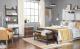 VASAGLE Pantofar de lemn cu spatiu de depozitare tip banca, cu sezut captusit si polita depozitare, stil industrial, 100x40x47cm, maro rustic si negru Household NewTrend