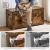 VASAGLE Banca de depozitare tip cufar, cu 2 balamale de siguranta, stil hambar, 40x100x46cm, maro rustic Household NewTrend