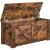 VASAGLE Banca de depozitare tip cufar, cu 2 balamale de siguranta, stil hambar, 40x100x46cm, maro rustic Household NewTrend