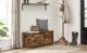 VASAGLE Banca de depozitare tip cufar, cu 2 balamale de siguranta, stil hambar, 40x100x46cm, maro rustic Household NewTrend