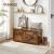 VASAGLE Banca de depozitare tip cufar, cu 2 balamale de siguranta, stil hambar, 40x100x46cm, maro rustic Household NewTrend