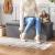 SONGMICS Taburet pliabil cu sezut moale, spatiu de depozitare 131litri, maxim 300kg, 110x38x38cm, gri inchis Household NewTrend