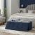 SONGMICS Taburet pliabil cu sezut moale, spatiu de depozitare 131litri, maxim 300kg, 110x38x38cm, albastru inchis Household NewTrend