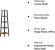 VASAGLE Raft de colt cu 5 etaje, tip biblioteca, cadru metal si polite lemn, 33x34x159cm, industrial, maro rustic si negru Household NewTrend