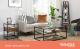 VASAGLE Raft de colt cu 5 etaje, tip biblioteca, cadru metal si polite lemn, 33x34x159cm, industrial, maro rustic si negru Household NewTrend