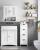 VASAGLE Dulap de depozitare de podea pentru baie, din lemn cu 4 sertare, 30x30x82cm, alb Household NewTrend