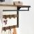 VASAGLE Raft de perete tip cuier, 10 carlige detasabile, sina pentru haine, 30x65x42cm, maro rustic si negru Household NewTrend