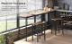 VASAGLE Set masa de bar cu 2 scaune, cadru din otel, blat lemn, design industrial, 100x40x90cm, maro rustic si negru Household NewTrend