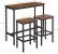 VASAGLE Set masa de bar cu 2 scaune, cadru din otel, blat lemn, design industrial, 100x40x90cm, maro rustic si negru Household NewTrend