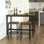 VASAGLE Set masa de bar cu 2 scaune, cadru din otel, blat lemn, design industrial, 100x40x90cm, maro rustic si negru Household NewTrend