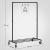 SONGMICS Suport pentru haine, cu raft si sina de agatat, cadru metalic, cu roti, 100x49x163cm, industrial, negru Household NewTrend