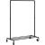 SONGMICS Suport pentru haine, cu raft si sina de agatat, cadru metalic, cu roti, 100x49x163cm, industrial, negru Household NewTrend