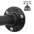 SONGMICS Set 2 sine metalice de agatat haine, montare pe perete, aspect industrial, 112x30x30cm, negru Household NewTrend