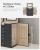 SONGMICS Cutie de bijuterii 6 nivele, 5 sertare, oglinda, suport ceasuri, incuietoare, 16x26x32cm, negru Household NewTrend