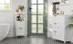 VASAGLE Dulap de podea pentru baie, multifunctional, 2 sertare, 30x30x89cm, alb Household NewTrend
