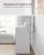 VASAGLE Masa de toaleta cu oglinda, iluminare LED, 2 sertare si 3 compartimente deschise, 80x40x140cm, modern, alb Household NewTrend