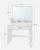 VASAGLE Masa de toaleta cu oglinda, iluminare LED, 2 sertare si 3 compartimente deschise, 80x40x140cm, modern, alb Household NewTrend