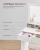 VASAGLE Masa de toaleta cu oglinda, iluminare LED, 2 sertare si 3 compartimente deschise, 80x40x140cm, modern, alb Household NewTrend
