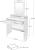 VASAGLE Masa de toaleta cu oglinda si becuri, cu 2 sertare si 3 compartimente deschise, 40x80x145cm, modern, alb Household NewTrend