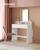 VASAGLE Masa de toaleta cu oglinda, cu 2 sertare si 3 compartimente deschise, 40x80x140cm, stil modern, alb Household NewTrend