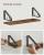 VASAGLE Raft de perete, set 3 bucati 30cm, 35cm si 40cm, 2 moduri de montare, maro rustic si negru Household NewTrend