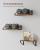 VASAGLE Raft de perete, set 3 bucati 30cm, 35cm si 40cm, 2 moduri de montare, maro rustic si negru Household NewTrend