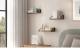 VASAGLE Raft de perete, set 3 bucati 30cm, 35cm si 40cm, 2 moduri de montare, maro rustic si negru Household NewTrend