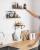 VASAGLE Raft de perete, set 3 bucati 30cm, 35cm si 40cm, 2 moduri de montare, maro rustic si negru Household NewTrend
