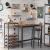 VASAGLE Raft pentru vinuri, capacitate 20 de sticle, cu suport pentru pahare, stil industrial, 50x32x100cm, maro rustic si negru Household NewTrend