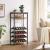 VASAGLE Raft pentru vinuri, capacitate 20 de sticle, cu suport pentru pahare, stil industrial, 50x32x100cm, maro rustic si negru Household NewTrend