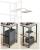 VASAGLE Birou de colt in forma de L, cu 2 rafturi de depozitare, 138x138x75cm, industrial, gri si negru Household NewTrend