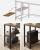 VASAGLE Birou cu 2 rafturi pe stanga sau dreapta, cadru din otel, 60x120x75cm, industrial, maro rustic si negru Household NewTrend