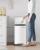 SONGMICS Cos de gunoi din otel cu pedala, 30litri, cu galeata interioara si capac, soft close, 34x61x32cm, alb Household NewTrend