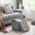 SONGMICS Taburet pliabil cu sezut moale, spatiu de depozitare, maxim 300kg, 38x38x40cm, gri Household NewTrend
