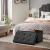 SONGMICS Taburet pliabil cu sezut moale, spatiu de depozitare 80litri, maxim 300kg, 76x38x38cm, negru Household NewTrend