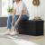 SONGMICS Taburet pliabil cu sezut moale, spatiu de depozitare 80litri, maxim 300kg, 76x38x38cm, negru Household NewTrend