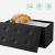 SONGMICS Taburet pliabil cu sezut moale, spatiu de depozitare 80litri, maxim 300kg, 76x38x38cm, negru Household NewTrend