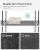 SONGMICS Garderoba din material textil, dulap portabil, cu rafturi si sina de agatat, 150x45x175cm, gri Household NewTrend