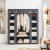 SONGMICS Garderoba din material textil, dulap portabil, cu rafturi si sina de agatat, 150x45x175cm, gri Household NewTrend