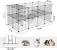 SONGMICS Tarc metalic pentru rozatoare sau alte animale mici, 2 nivele, modular, 143x73x71cm, negru Household NewTrend