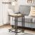 VASAGLE Masuta de cafea, cu cadru de otel si roti, 35x50x60cm, industrial, maro rustic si negru Household NewTrend