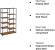 VASAGLE Biblioteca cu suport de depozitare pe 5 etaje, 30x100x170cm, stil industrial, maro rustic si negru Household NewTrend