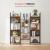 VASAGLE Biblioteca cu 14 rafturi din lemn, cadru metalic, 24x158x166cm, stil industrial, maro rustic si negru Household NewTrend